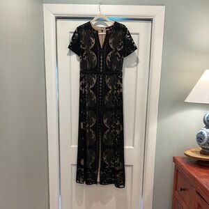 BCBGmaxazria Elegant Black and Tan Dress
